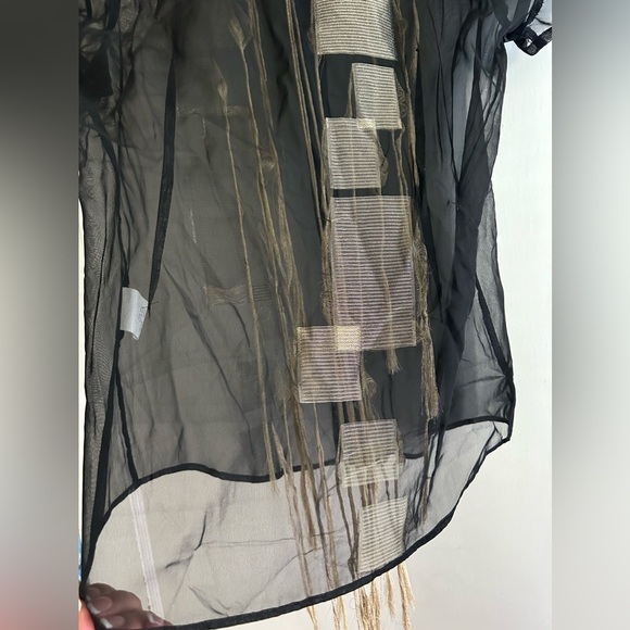 Rare Mens Costume National Homme Sheer Black Shirt Size 48 Made in Italy - Picture 13 of 15